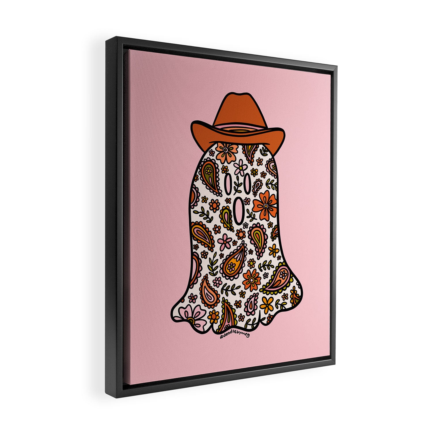 Cowboy Ghost Framed Canvas Print Gallery Image 2