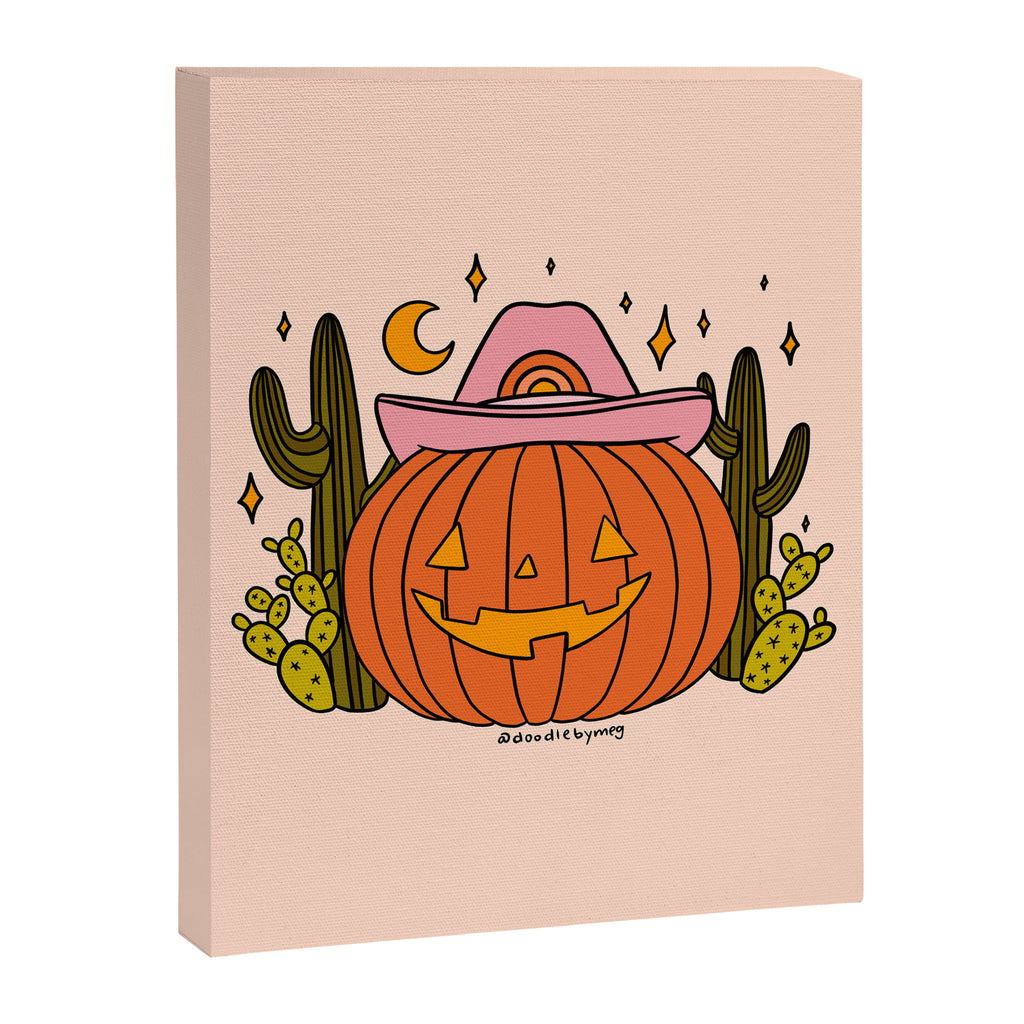 Cowboy Pumpkin Canvas Print Gallery Image 8