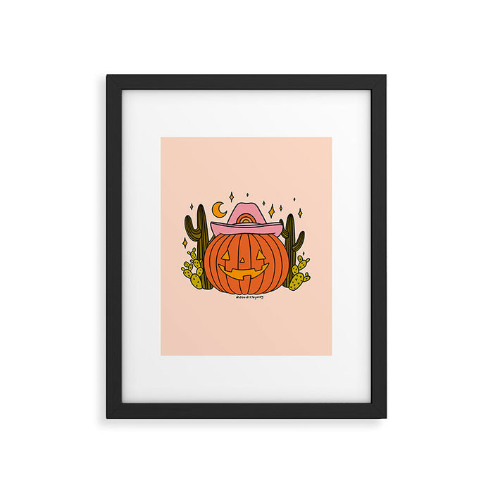 Cowboy Pumpkin Framed Art Print Gallery Image 1