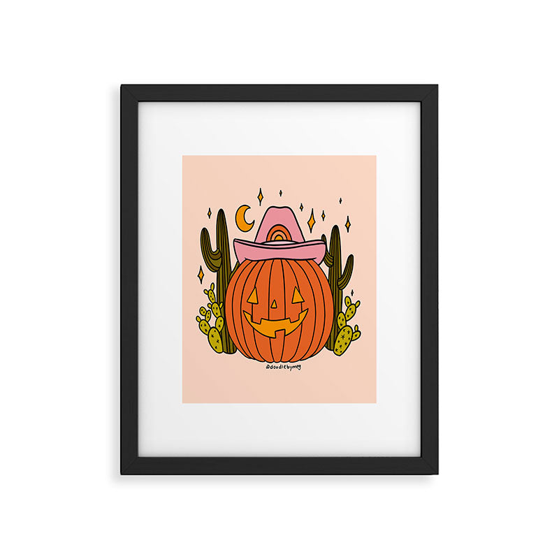 Cowboy Pumpkin Framed Art Print Gallery Image 4