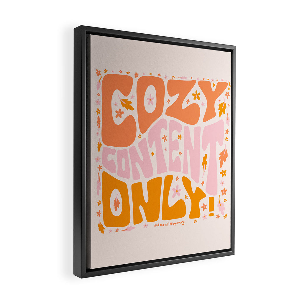 Cozy Content Only Framed Canvas Print Gallery Image 2