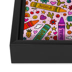 Crayon Print Framed Canvas Print Gallery Image 3
