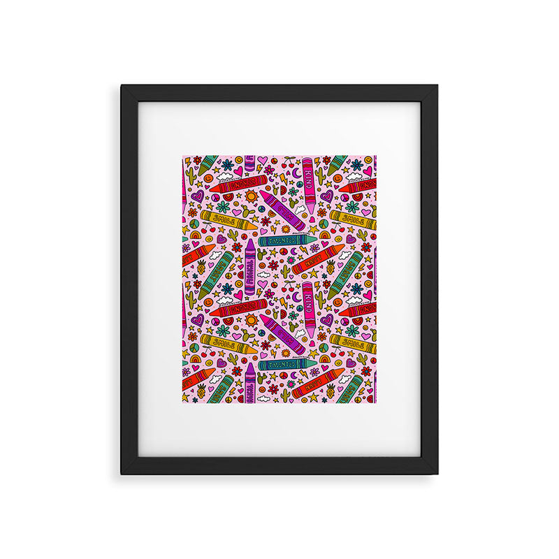 Crayon Print Framed Art Print Gallery Image 6