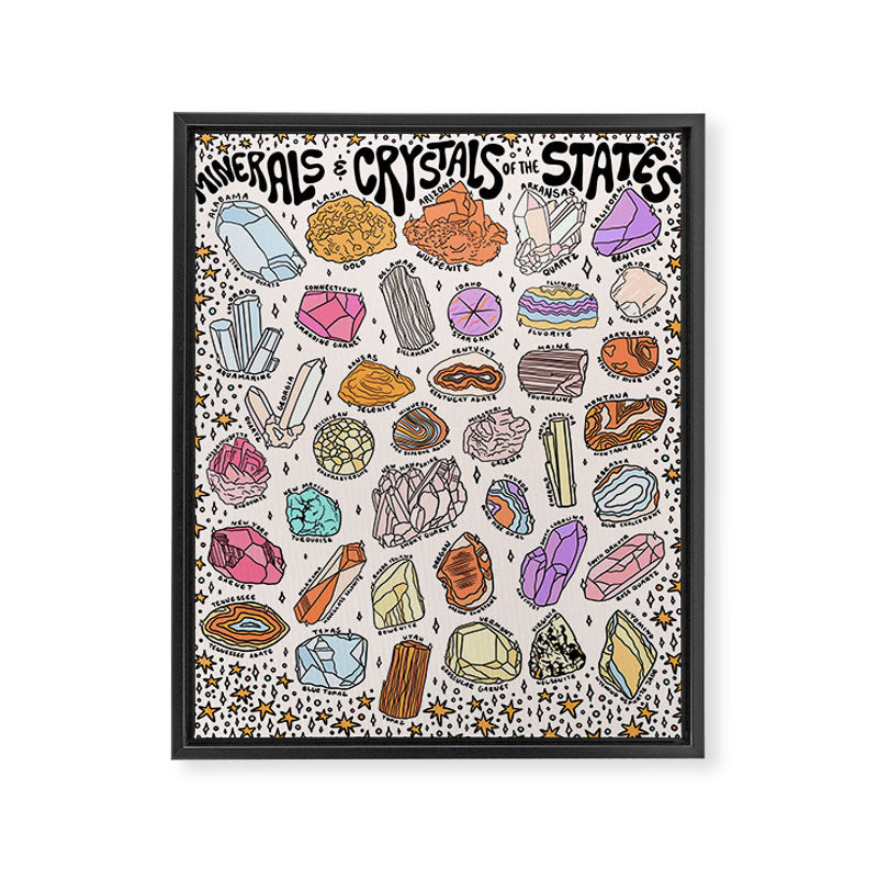 Crystals of the States Framed Canvas Print Gallery Image 8