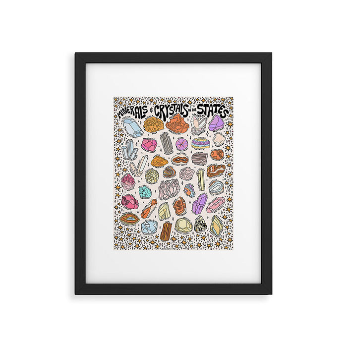Crystals of the States Framed Art Print Gallery Image 1