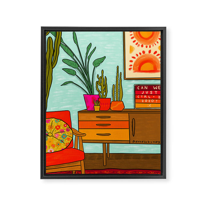 Ctrl + Z Framed Canvas Print Gallery Image 1