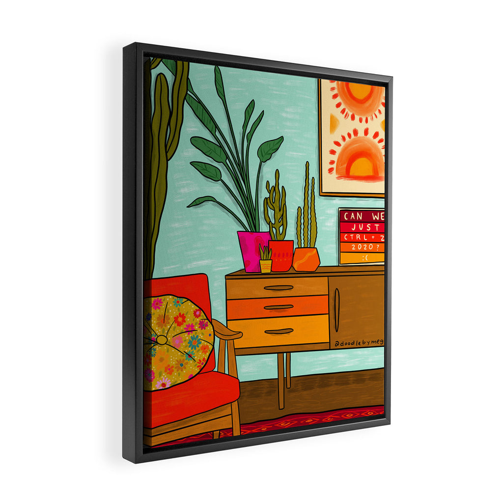Ctrl + Z Framed Canvas Print Gallery Image 2