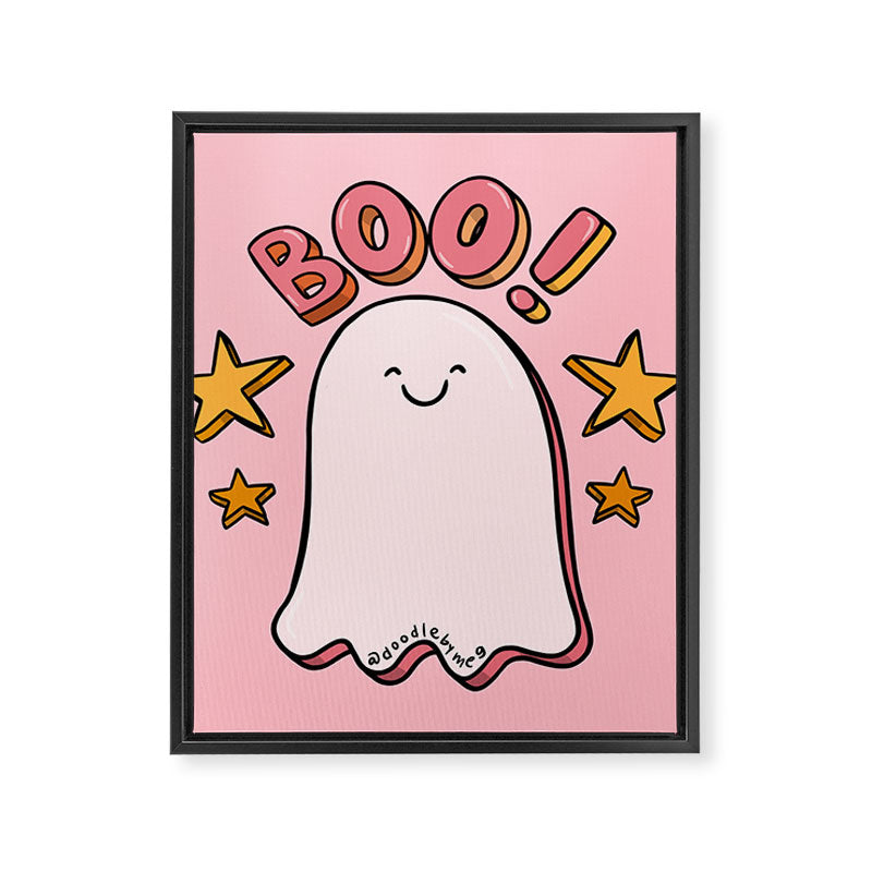 Cute Boo Framed Canvas Print Gallery Image 8