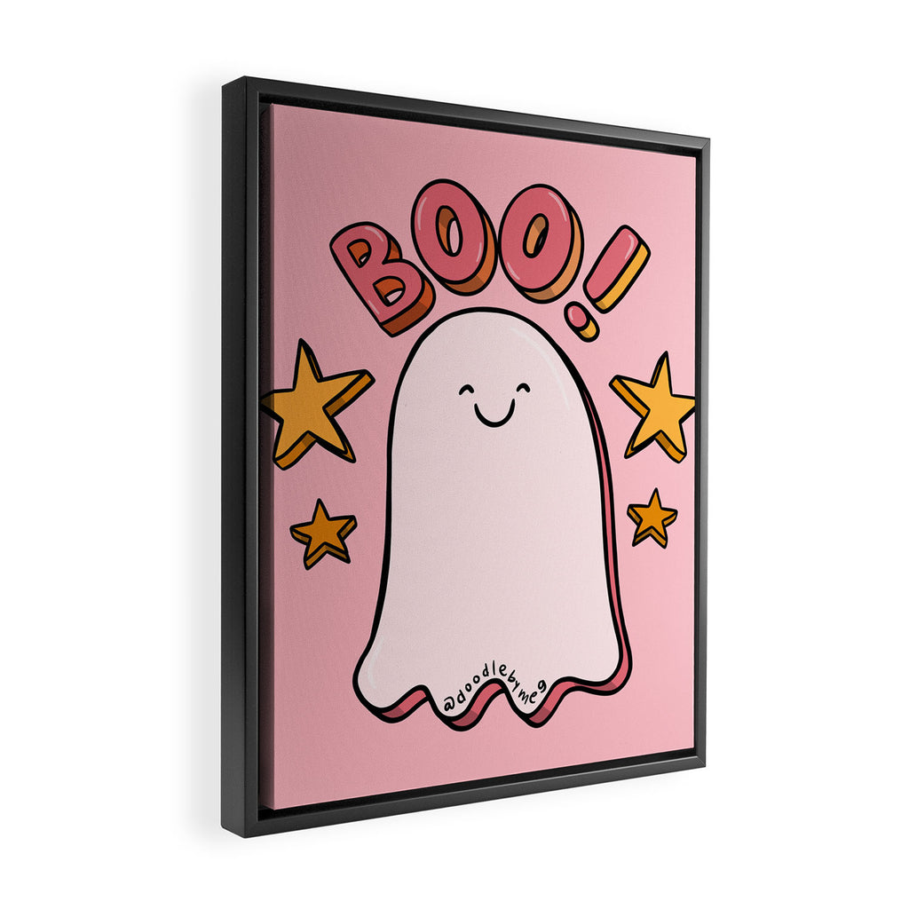 Cute Boo Framed Canvas Print Gallery Image 2