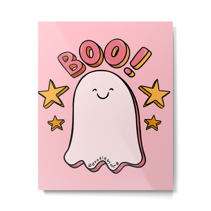 Cute Boo Metal Print Gallery Image 1