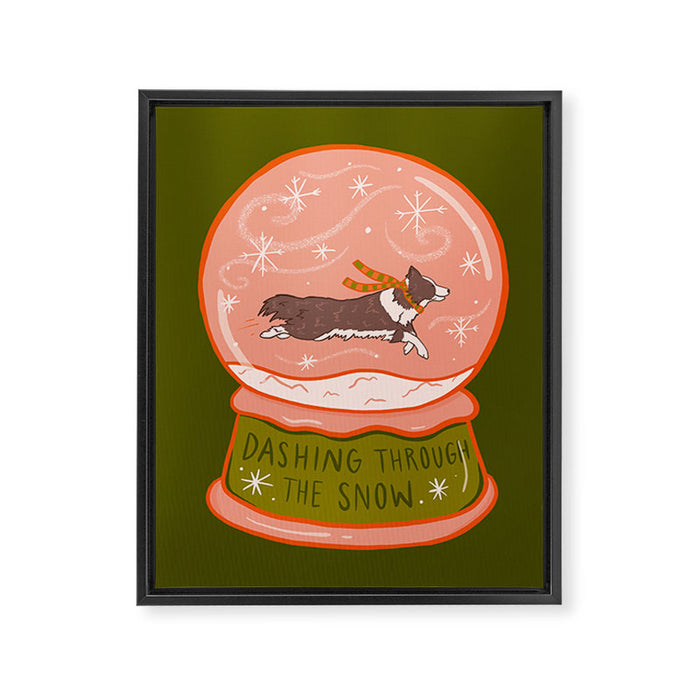 Dashing Through the Snow Framed Canvas Print Gallery Image 1