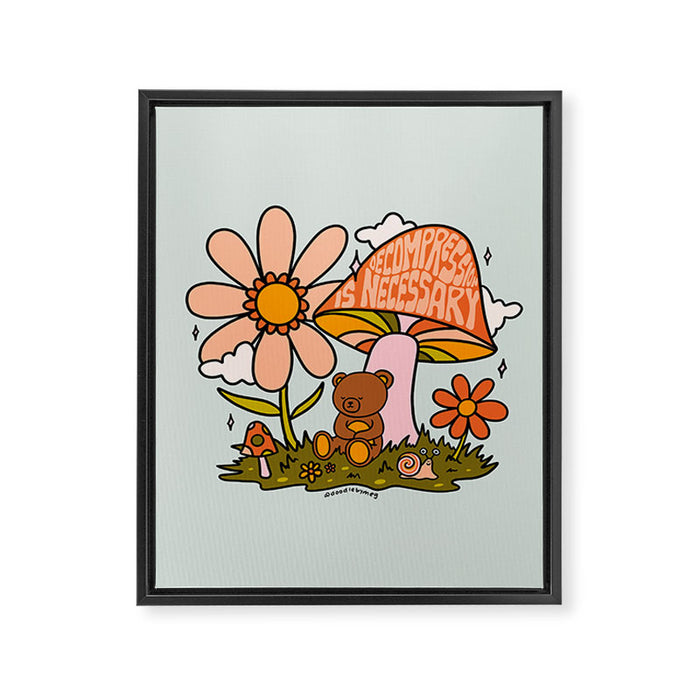 Decompression is Necessary Framed Canvas Print Gallery Image 1