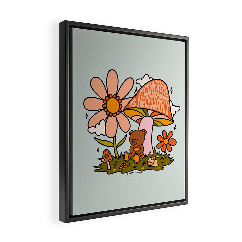 Decompression is Necessary Framed Canvas Print Gallery Image 2