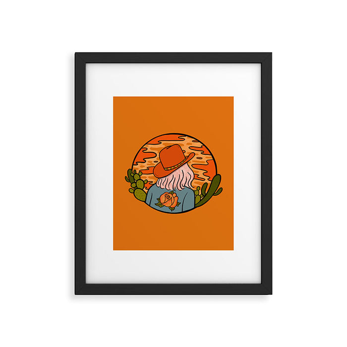 Desert Cowgirl Framed Art Print Gallery Image 1