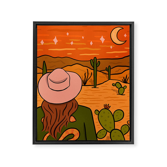 Desert Girl Framed Canvas Print Gallery Image 1