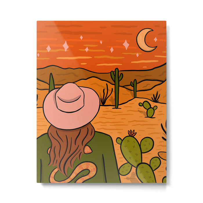 Desert Girl Metal Print Gallery Image 1