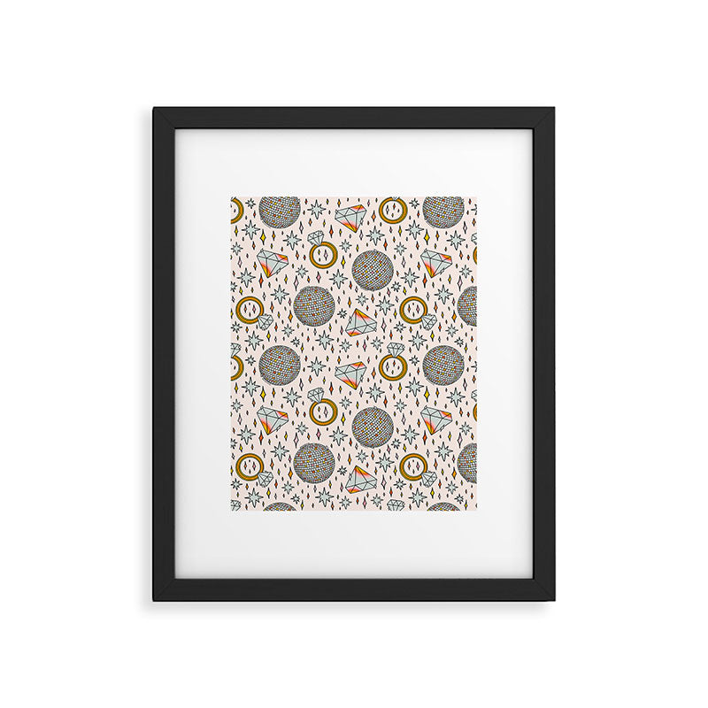 Diamonds and Disco Balls Print Framed Art Print Gallery Image 6