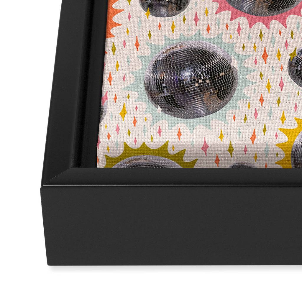 Disco Ball Collage Print Framed Canvas Print Gallery Image 3