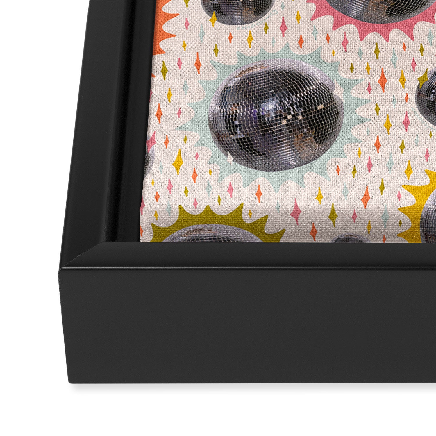 Disco Ball Collage Print Framed Canvas Print Gallery Image 3