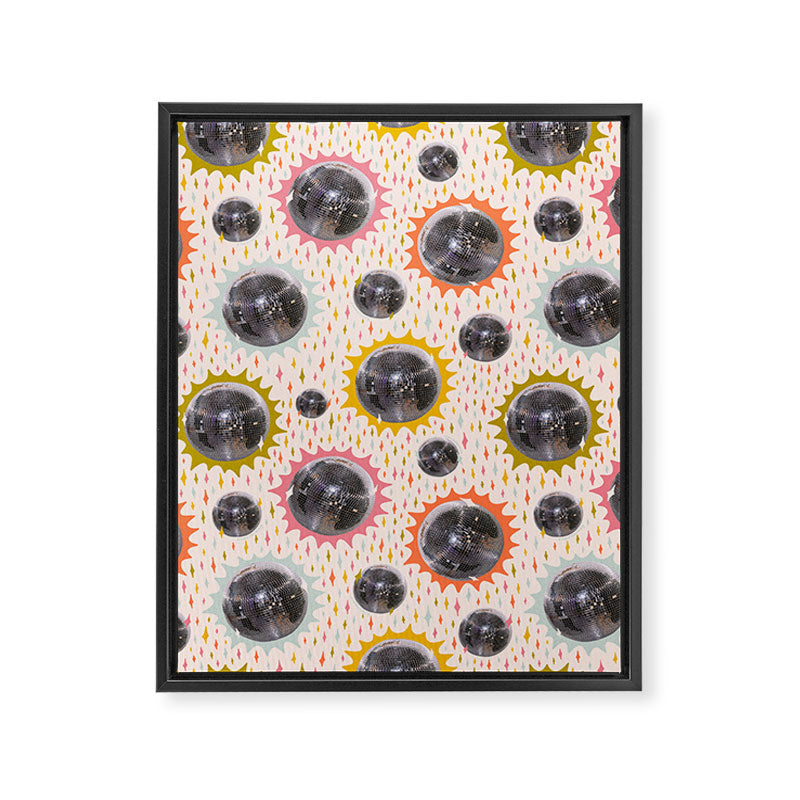 Disco Ball Collage Print Framed Canvas Print Gallery Image 8