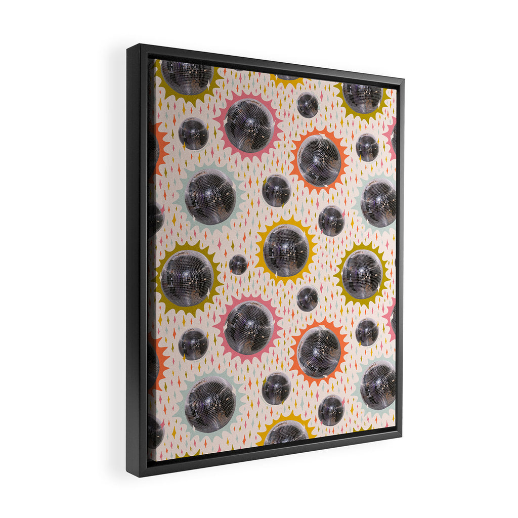 Disco Ball Collage Print Framed Canvas Print Gallery Image 2