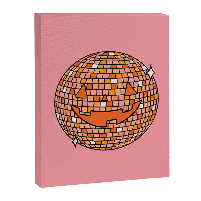 Disco Ball Jack O Lantern Canvas Print Gallery Image 1