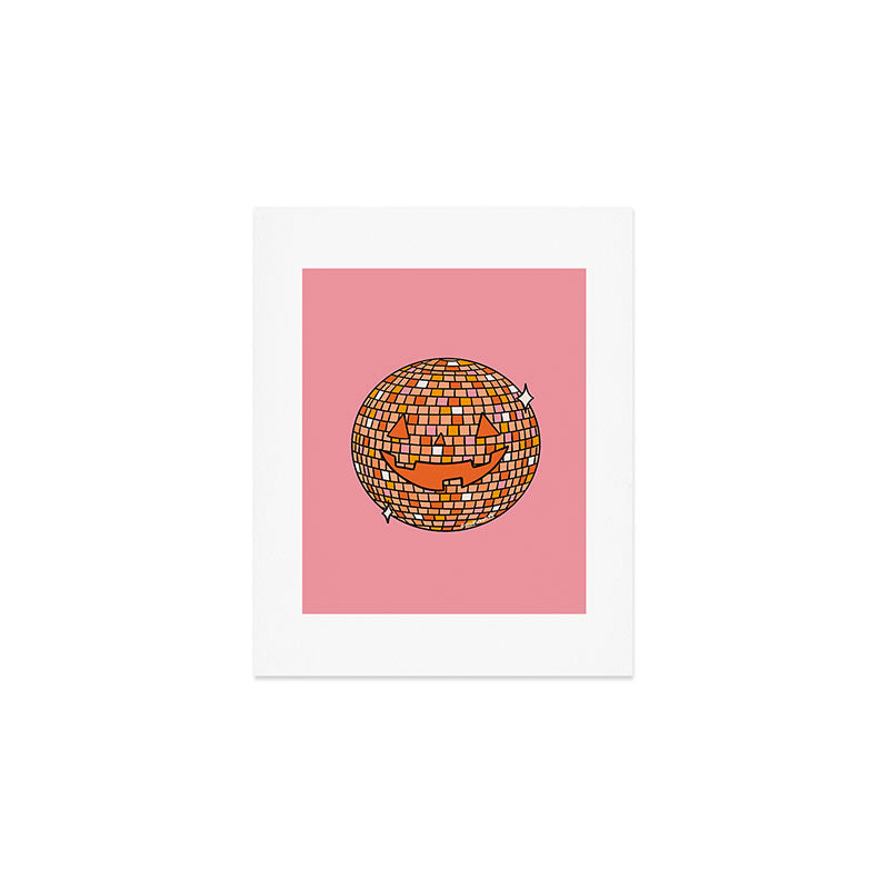 Disco Ball Jack O Lantern Art Print Gallery Image 1