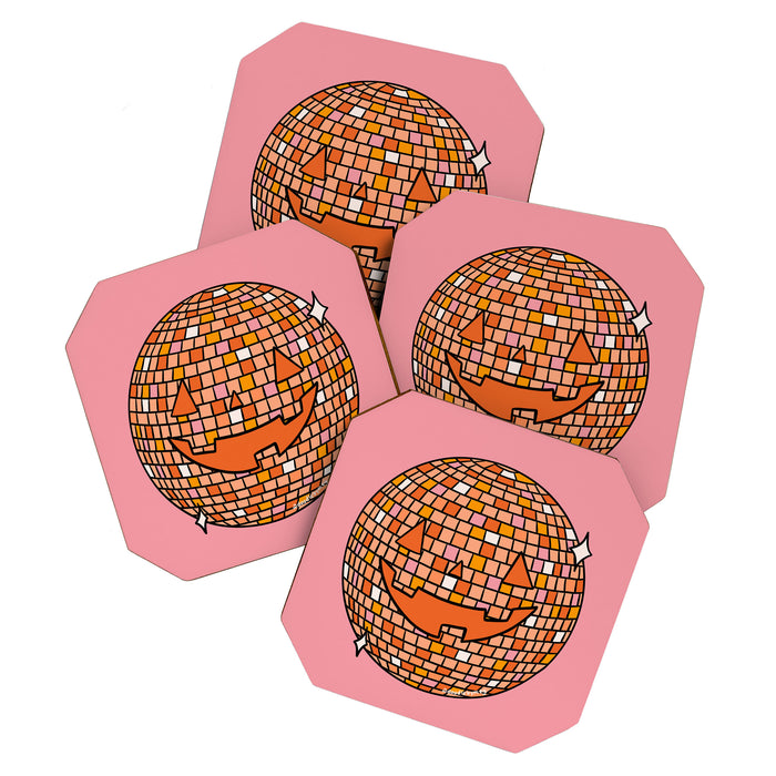 Disco Ball Jack O Lantern Coaster Gallery Image 1