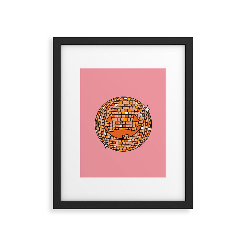 Disco Ball Jack O Lantern Framed Art Print Gallery Image 6