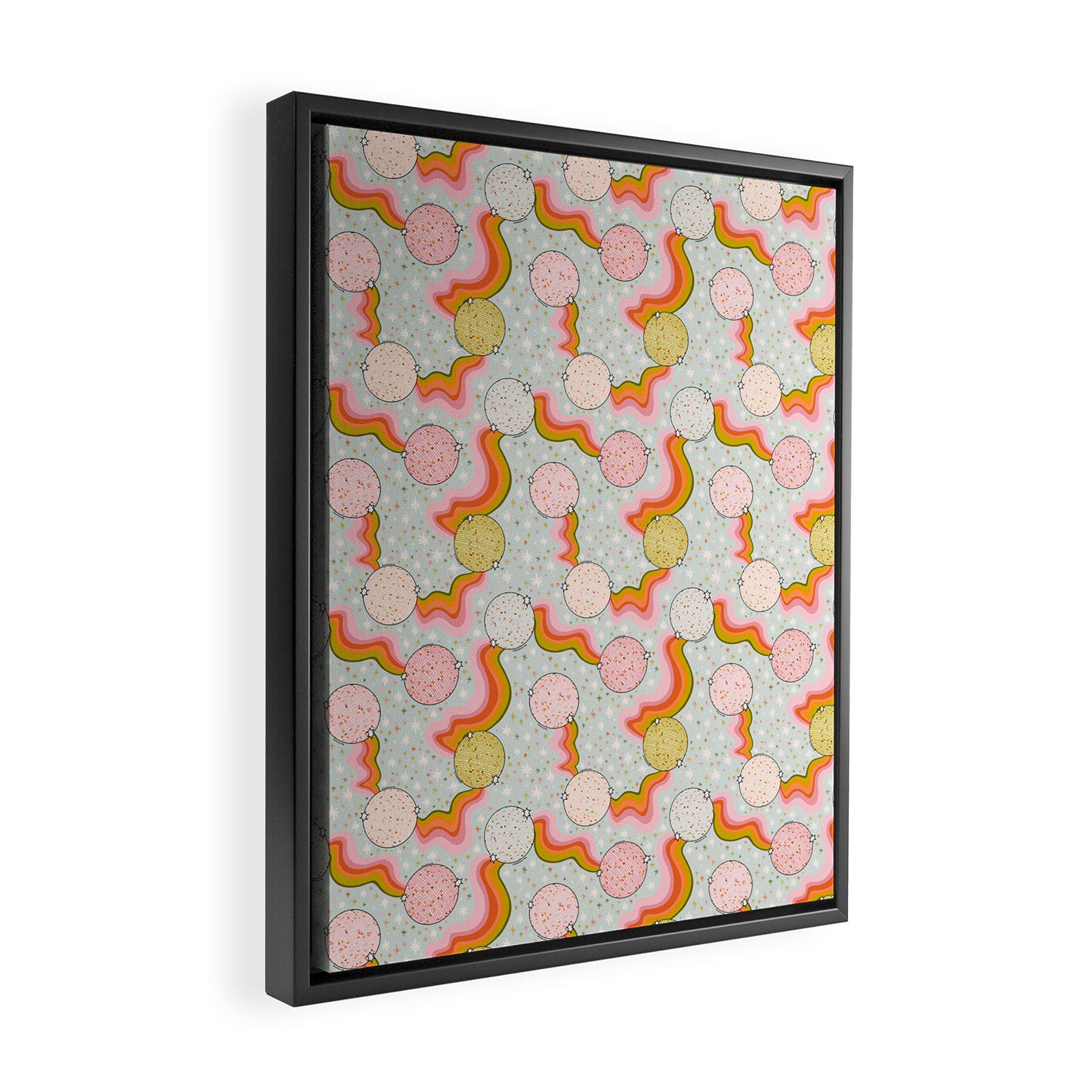 Disco Ball Print Framed Canvas Print Gallery Image 2