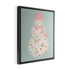 Disco Ball Snowman Framed Canvas Print Gallery Image 2