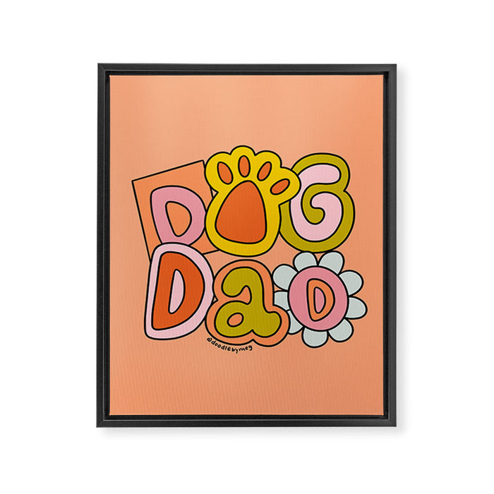 Dog Dad Framed Canvas Print Gallery Image 1