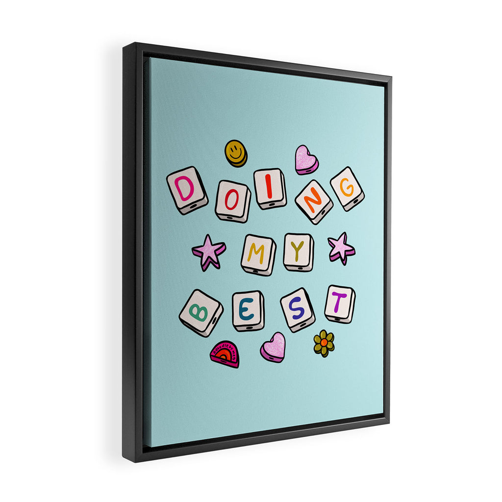 Doing My Best Framed Canvas Print Gallery Image 2