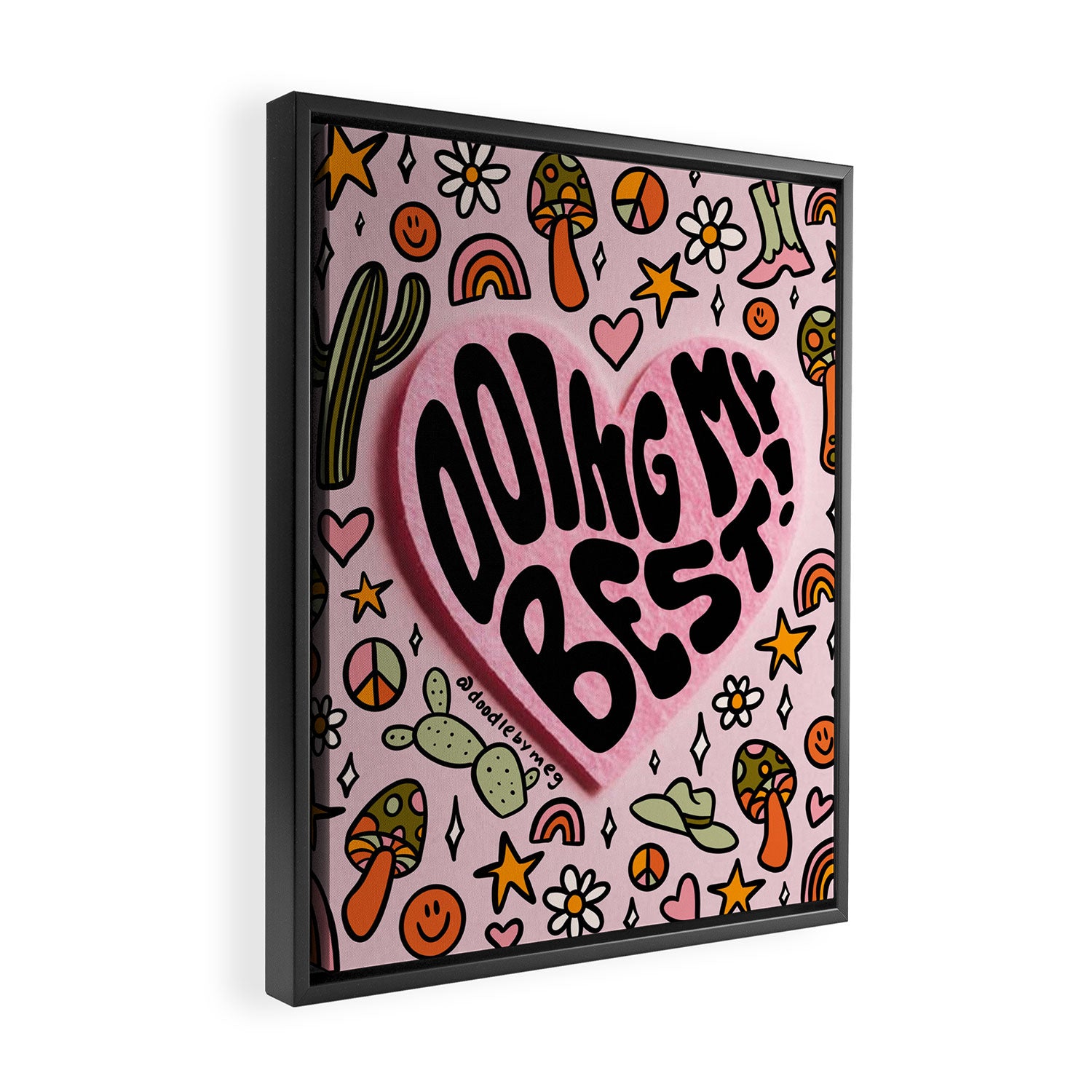 Doing My Best Framed Canvas Print Gallery Image 2