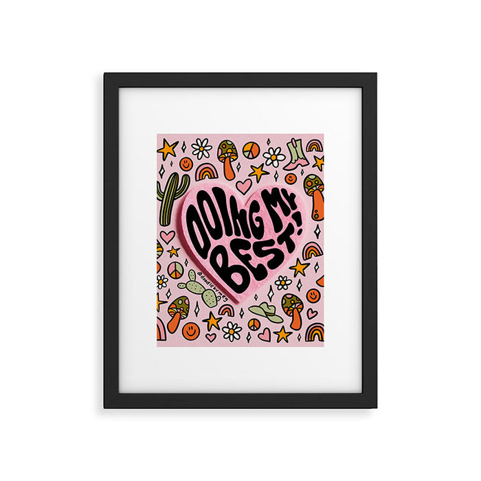 Doing My Best Framed Art Print Gallery Image 1