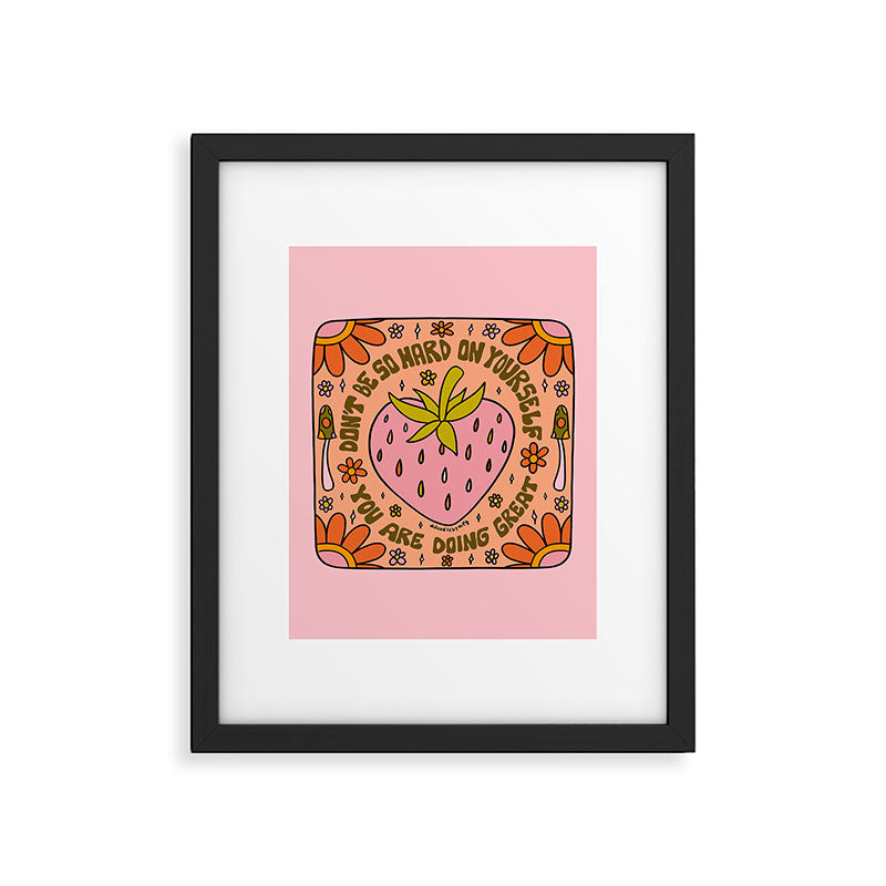 Don't Be So Hard on Yourself Framed Art Print Gallery Image 6