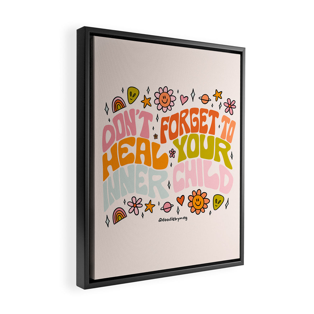 Don't Forget to Heal Your Inner Child Framed Canvas Print Gallery Image 2