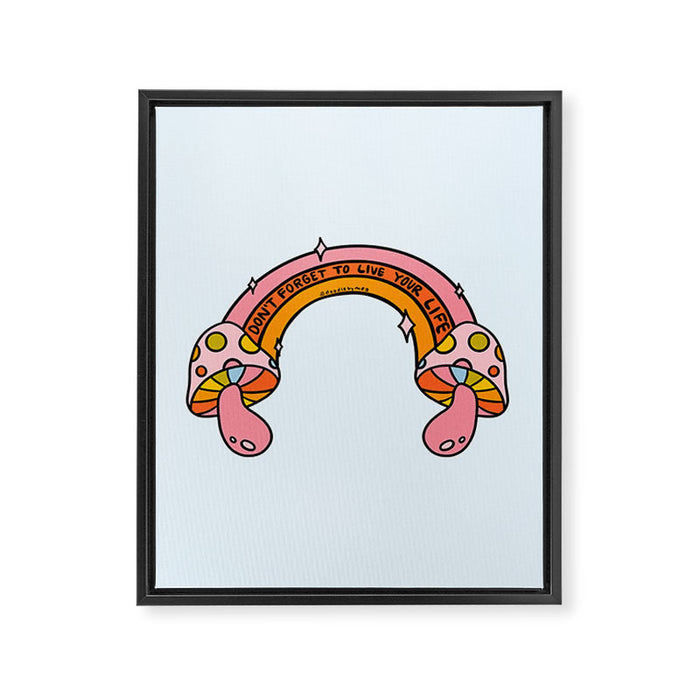 Don't Forget to Live Your Life Framed Canvas Print Gallery Image 1