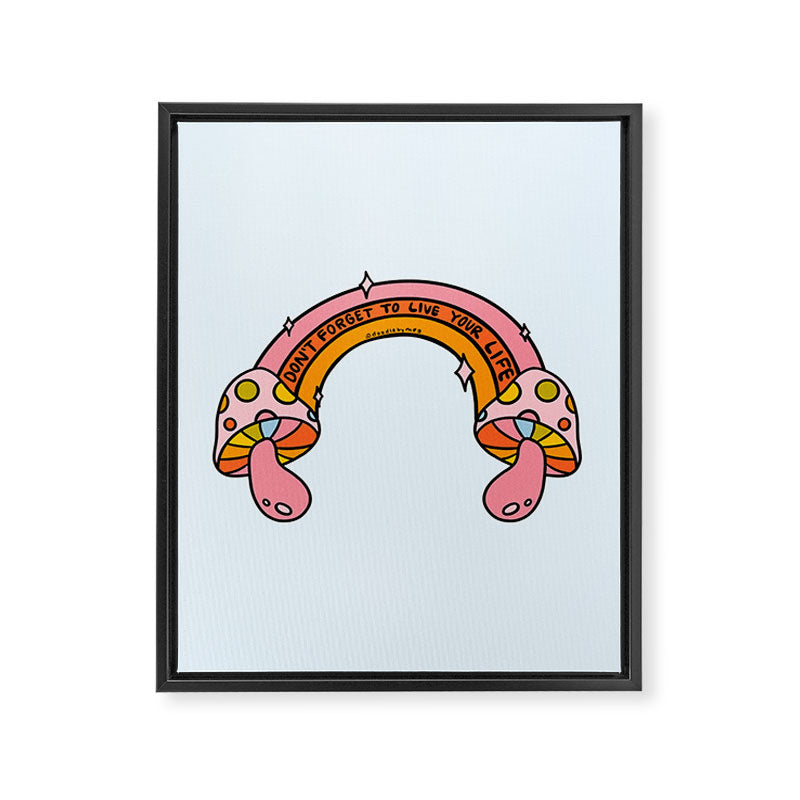 Don't Forget to Live Your Life Framed Canvas Print Gallery Image 8
