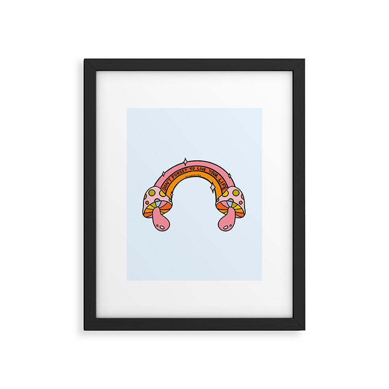 Don't Forget to Live Your Life Framed Art Print Gallery Image 6
