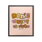 Don't Forget to Vote Framed Canvas Print Gallery Image 8