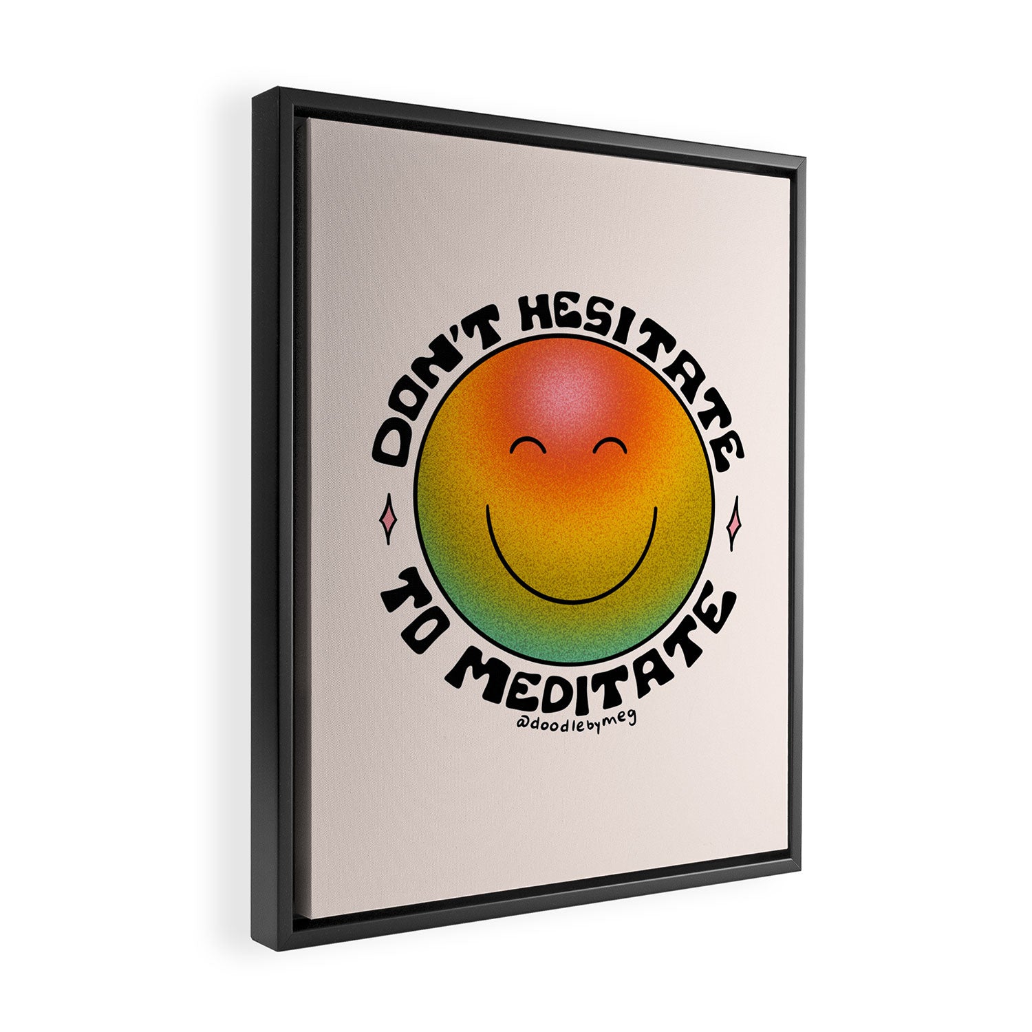 Don't Hesitate to Meditate Framed Canvas Print Gallery Image 2