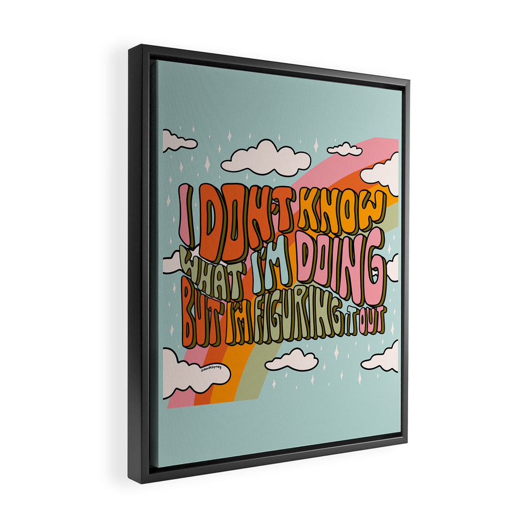 Don't Know What I'm Doing Framed Canvas Print Gallery Image 2
