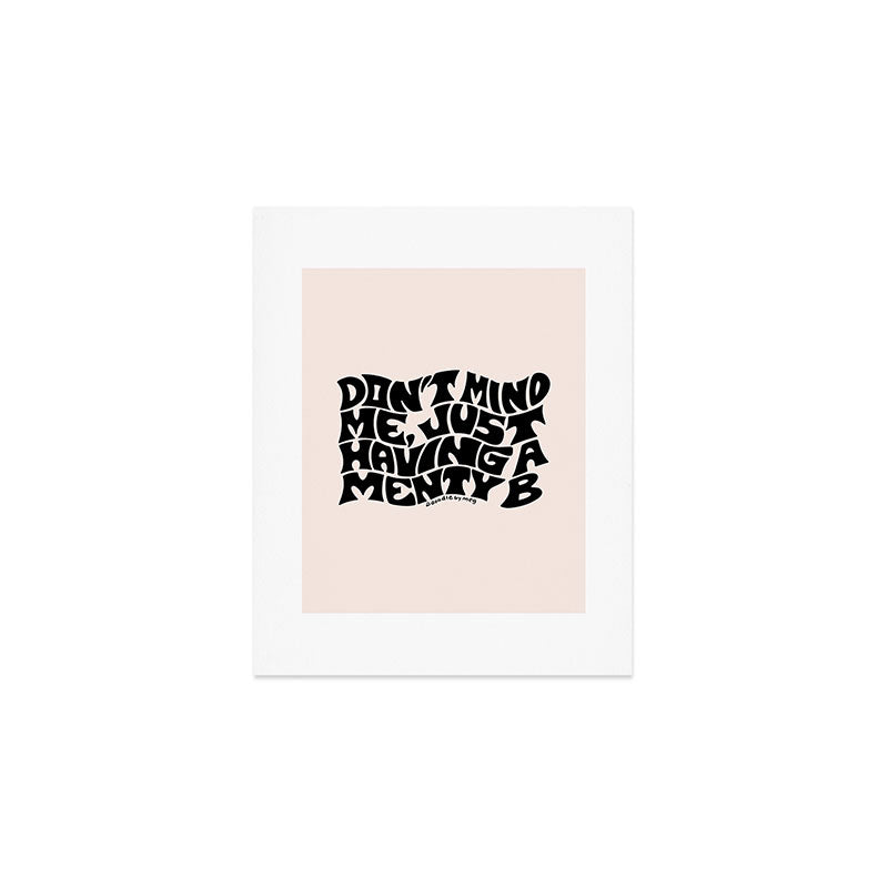 Don't Mind Me in Black Art Print Gallery Image 1