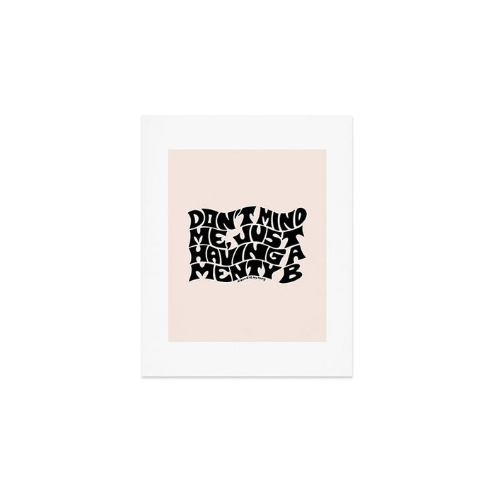 Don't Mind Me in Black Art Print Gallery Image 1