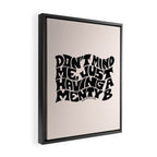 Don't Mind Me in Black Framed Canvas Print Gallery Image 2