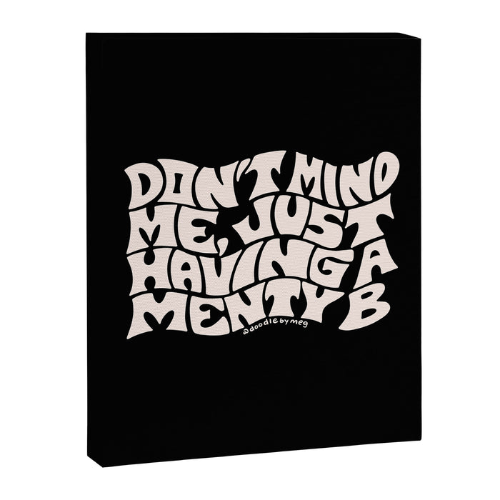 Don't Mind Me in Cream Canvas Print Gallery Image 1