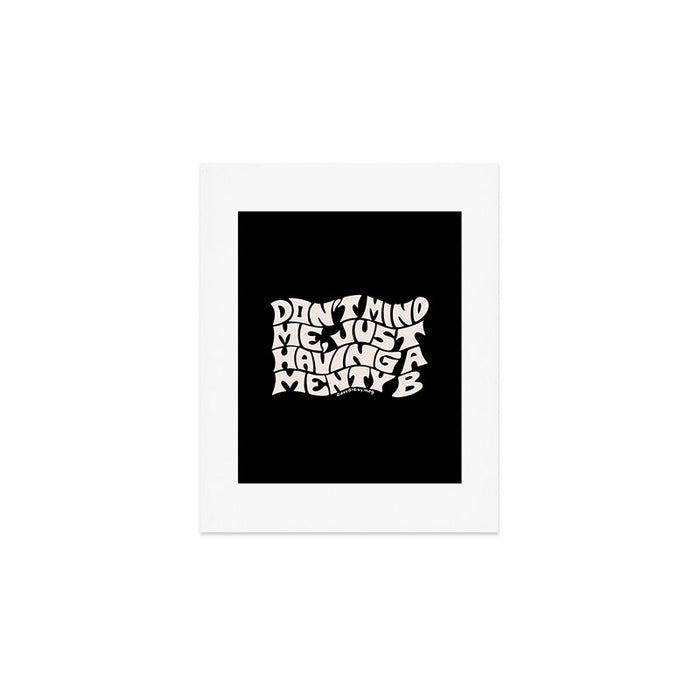 Don't Mind Me in Cream Art Print Gallery Image 1