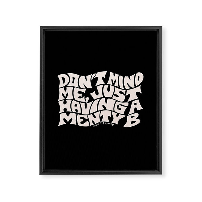 Don't Mind Me in Cream Framed Canvas Print Gallery Image 1