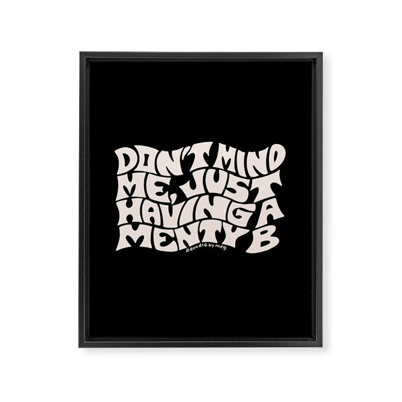Don't Mind Me in Cream Framed Canvas Print Gallery Image 8